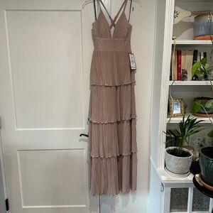 Speechless Blush Tiered Maxi Dress